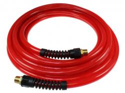 Flexeel Reinforced Polyurethane Air Hose, 1/4-Inch ID, 100-Foot Length with (2) 1/4-Inch MPT Reusable Strain Relief Fittings