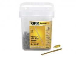 GRK FIN/TRIM Head ProPak 8 by 2" Finishing Screws, 725 per Pail 